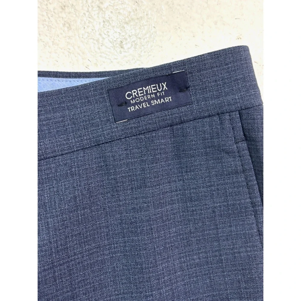 NEW Cremieux 36x30 Navy Blue Dress Suit Pants Modern Fit Travel Smart Wool Blend